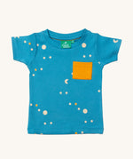 The blue top of the LGR Dawn Organic T-Shirt & Jogger Playset