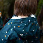 A closer look at the hood of the LGR Starry Night Waterproof Winter Suit