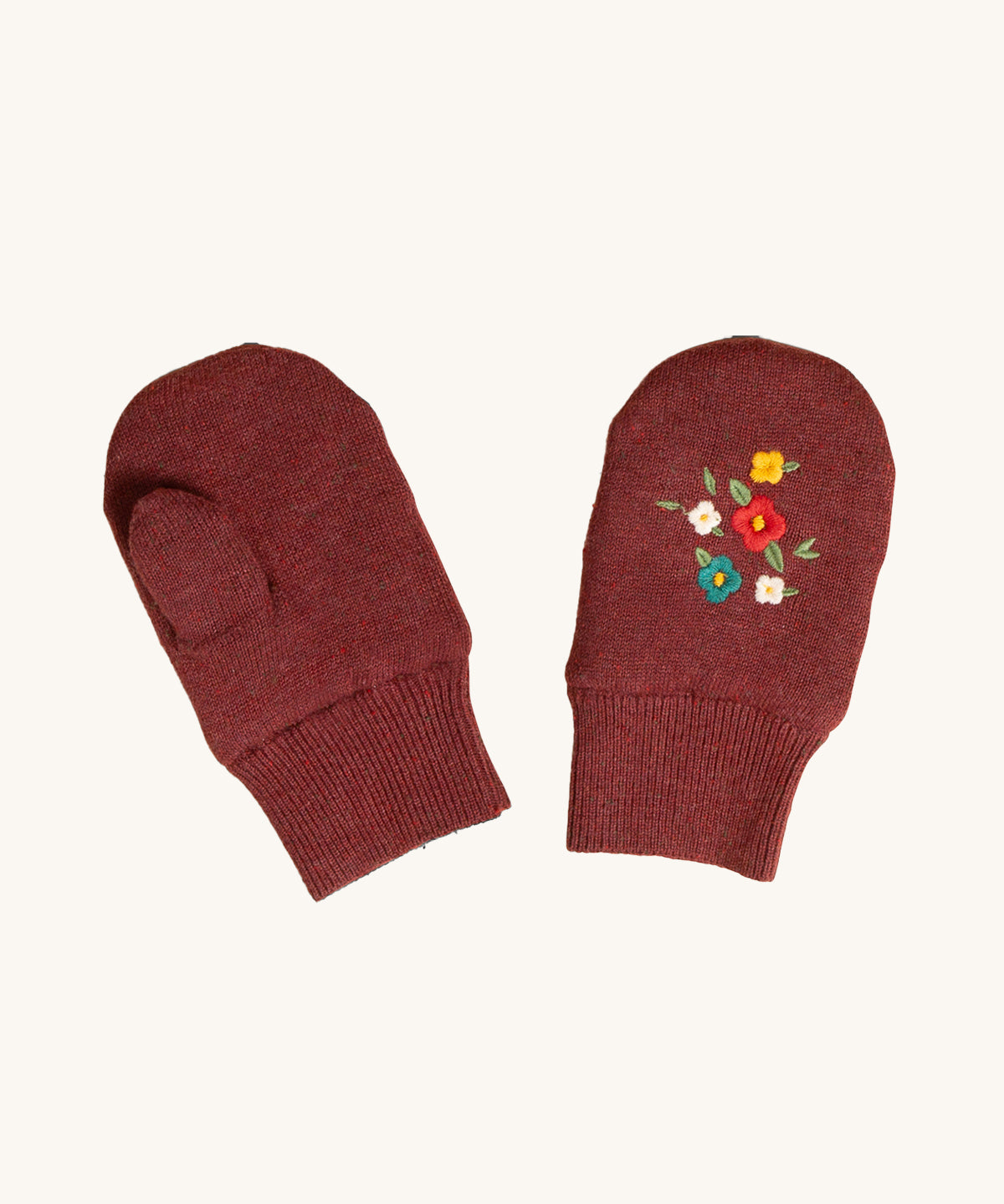 LGR Hazelnut Embroidered Knitted Mittens