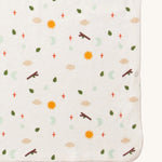 A closer look at the print on the LGR Adventure Baby Hooded Beach Towel Poncho