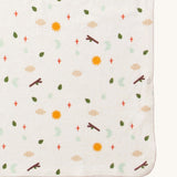 A closer look at the print on the LGR Adventure Baby Hooded Beach Towel Poncho