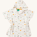 LGR Children Adventure Kids Hooded Beach Towel Poncho. A fun adventure print on a white fabric