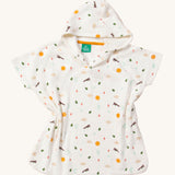 LGR Children Adventure Kids Hooded Beach Towel Poncho. A fun adventure print on a white fabric