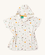 LGR Children Adventure Kids Hooded Beach Towel Poncho. A fun adventure print on a white fabric