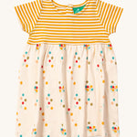 LGR Rainbow Balloons Easy Peasy Summer Dress, with a lovely balloon print on the bottom of the dress and a gold and white stripe at the top