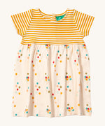 LGR Rainbow Balloons Easy Peasy Summer Dress, with a lovely balloon print on the bottom of the dress and a gold and white stripe at the top