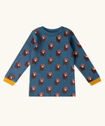 Little Green Radicals blue bears organic cotton long sleeve children's top.