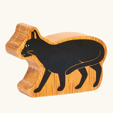 Lanka Kade wooden black cat toy figure for Halloween play and small world play set ups.