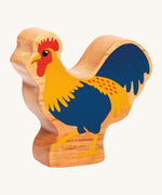 Lanka Kade blue cockerel wooden figure available at Babipur. A chunky wooden figure in a shape of a cockerel.