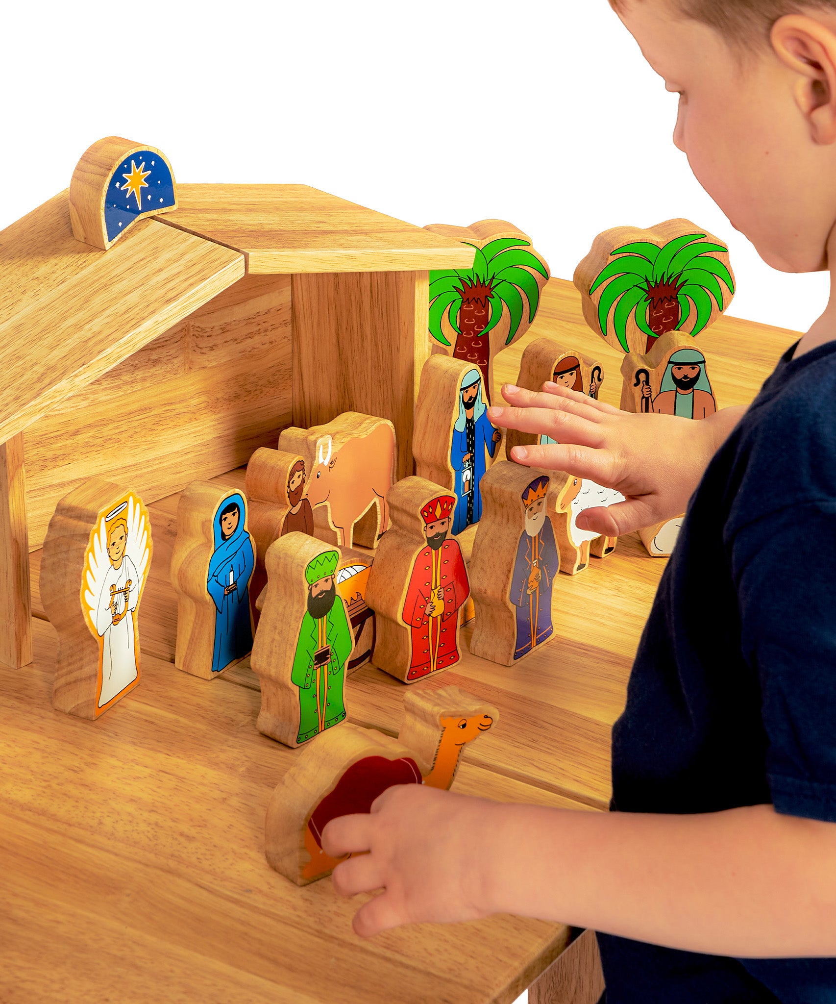 Wooden Nativity Set Deluxe, Fair Trade Lanka Kade – Babipur