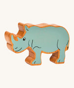 A chunky wooden Lanka Kade grey rhino figure available at Babipur.