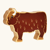 Lanka Kade wooden brown standing highland cow figure