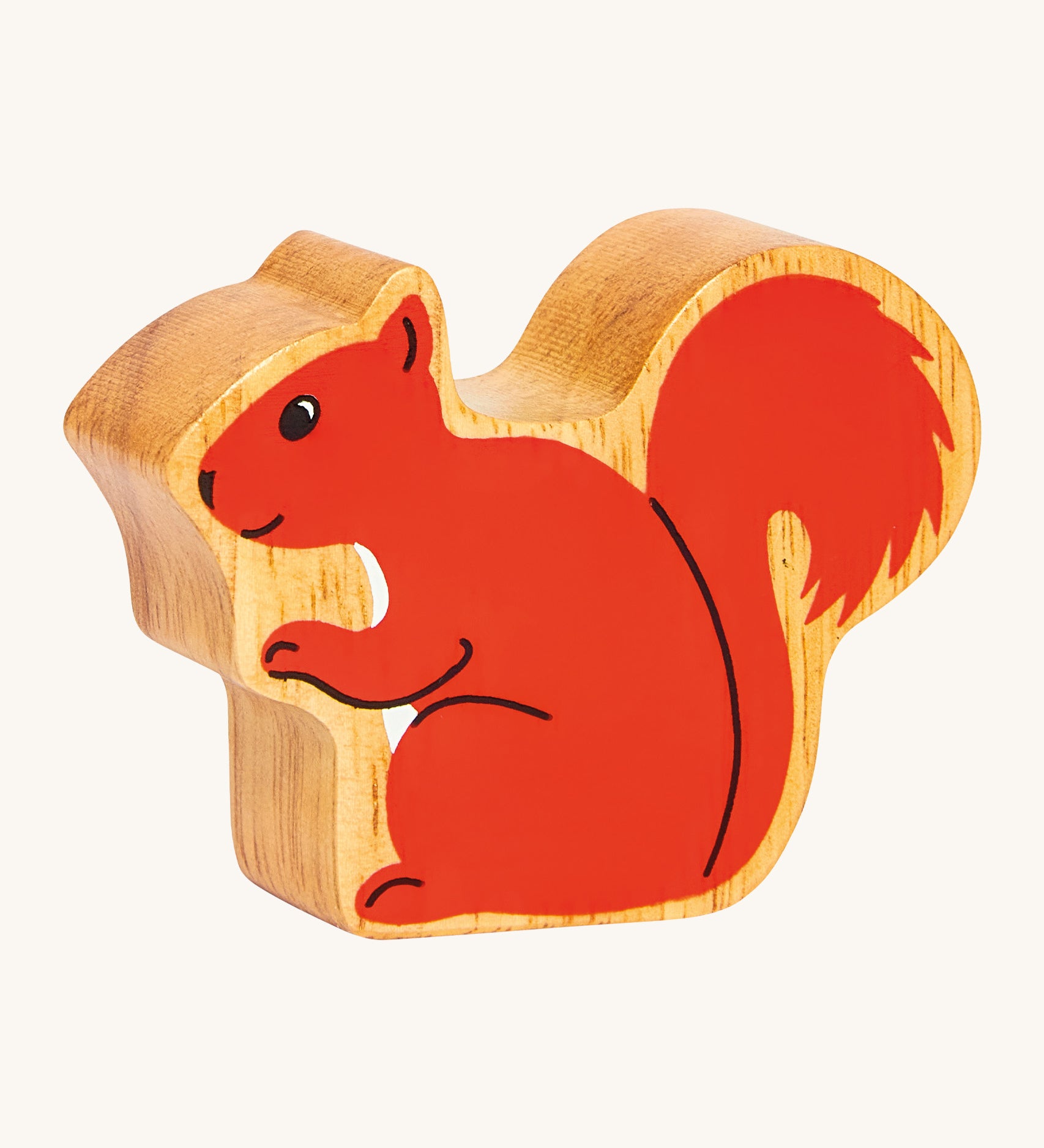 Lanka Kade red squirrel available at Babipur. A chunky wooden figure in a shape of a squirrel