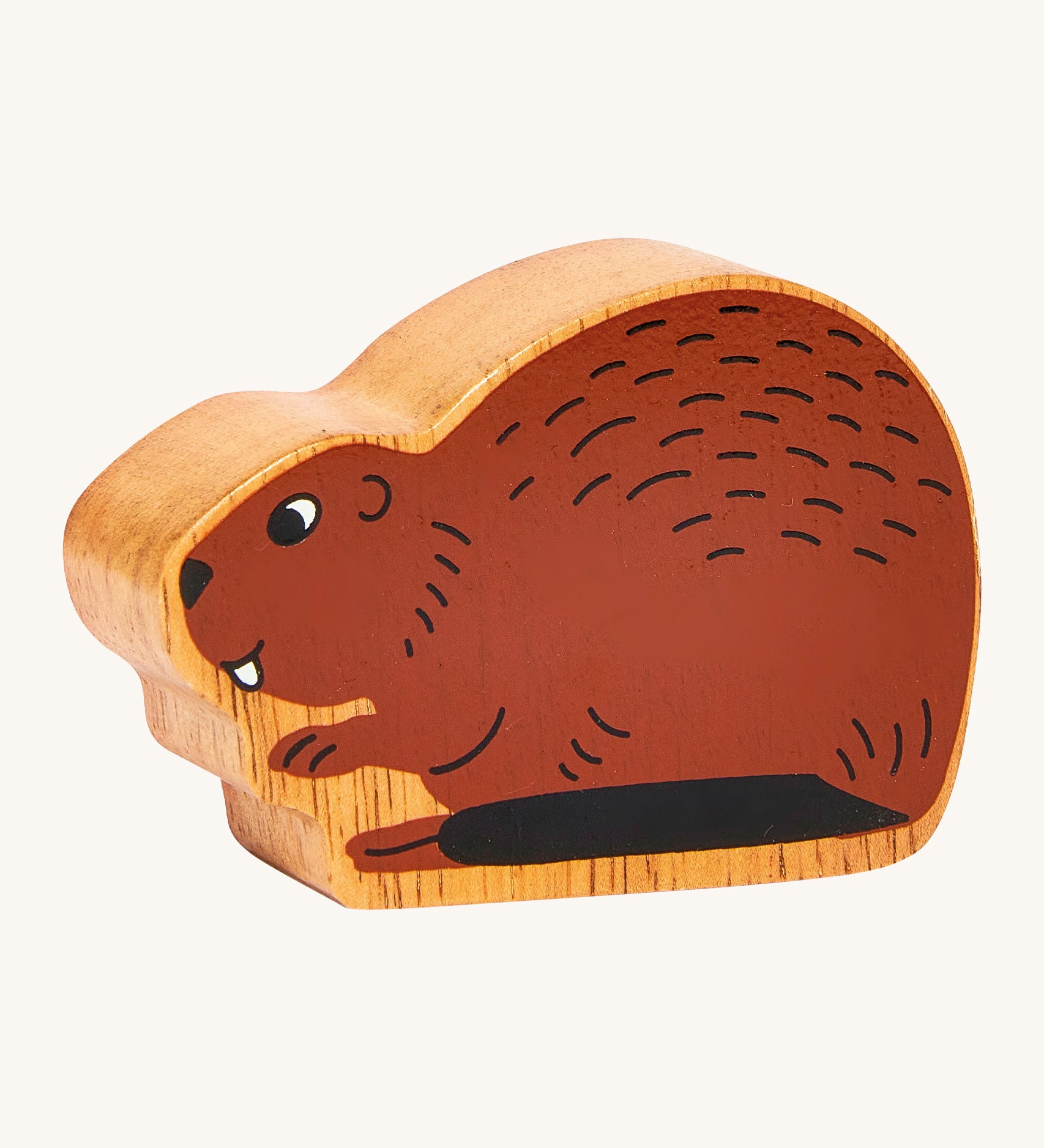 Chunky wooden Lanka Kade brown beaver animal figure available at Babipur.