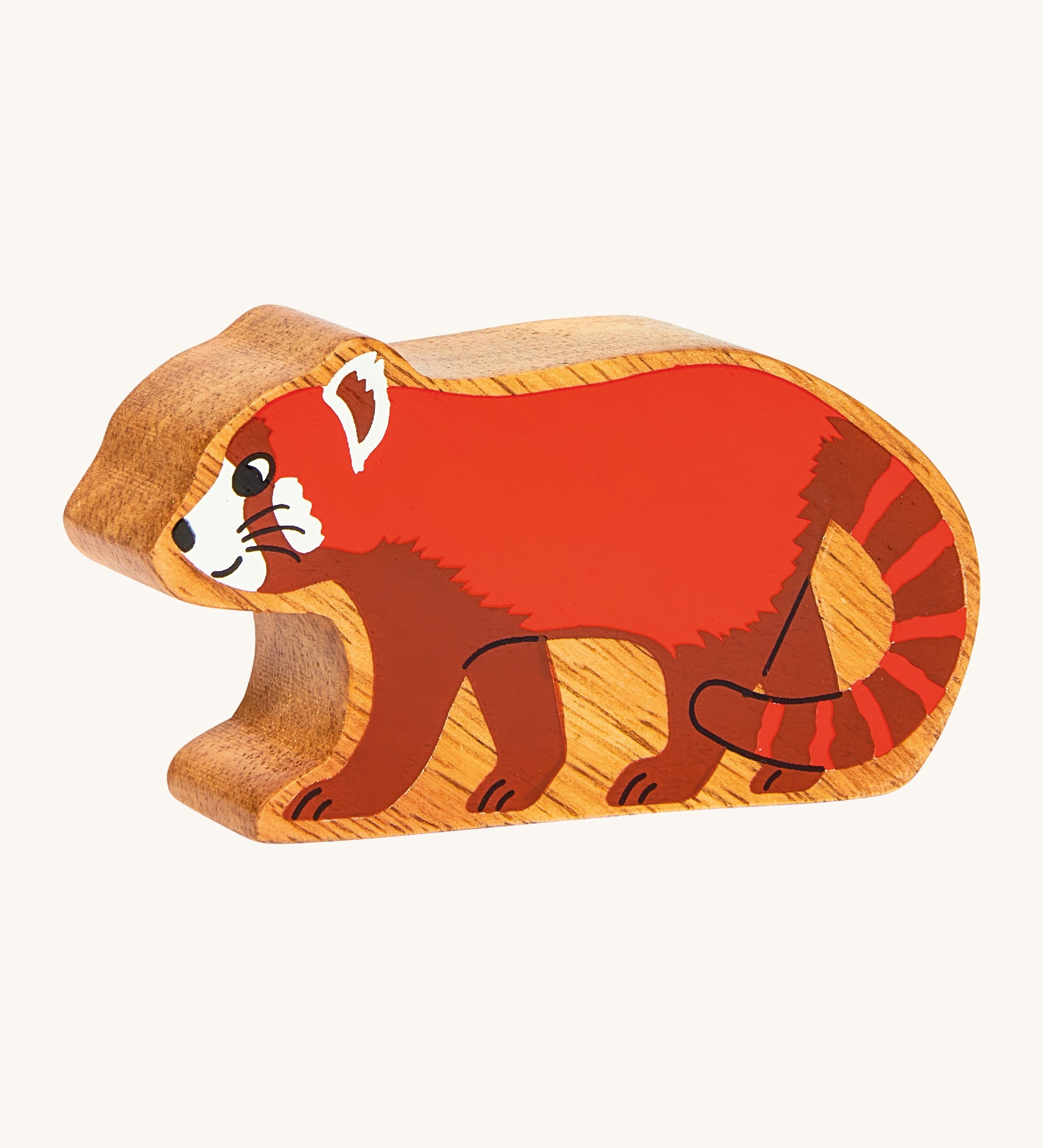 Chunky wooden Lanka Kade red panda animal figure available at Babipur.