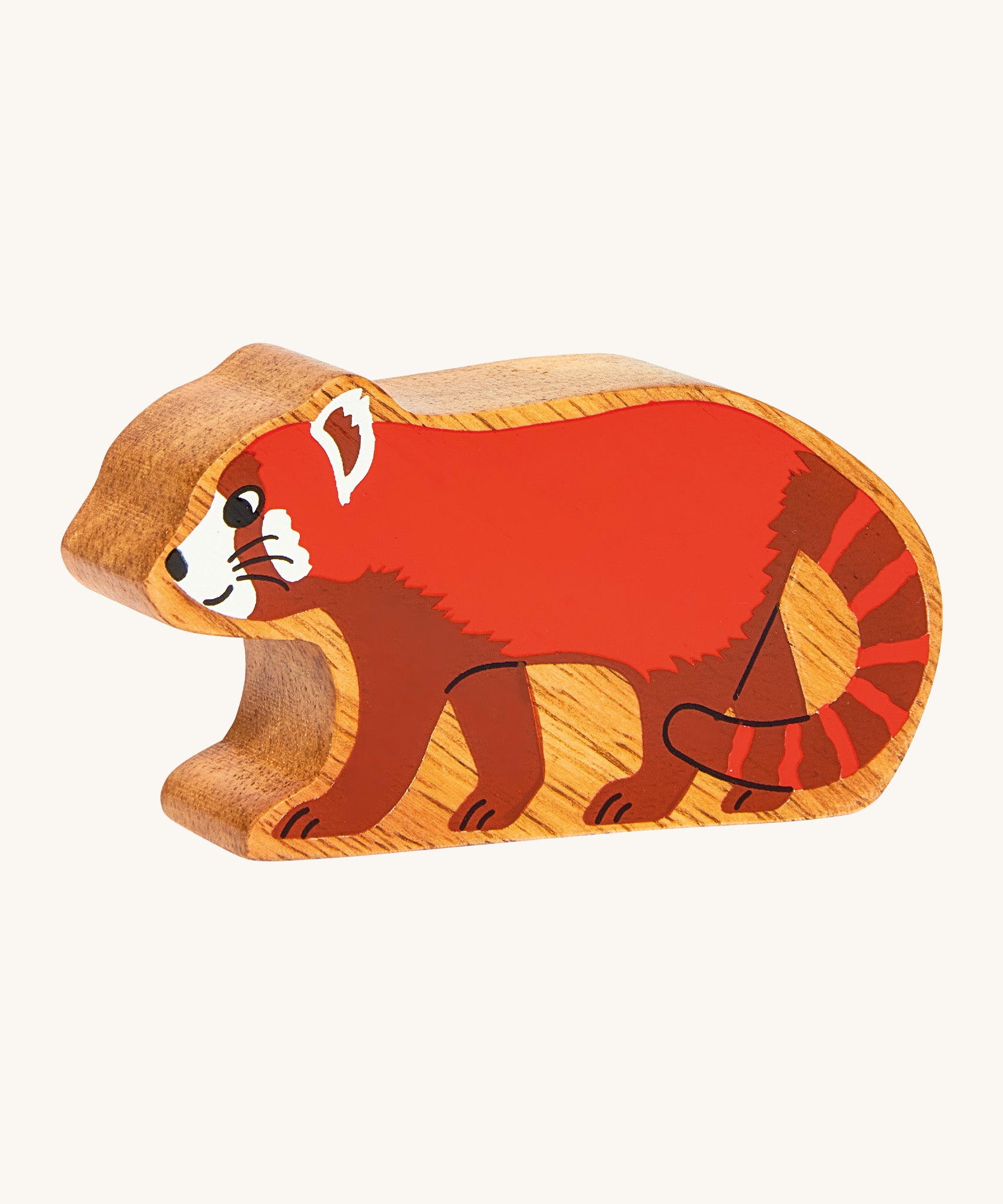 Chunky wooden Lanka Kade red panda animal figure available at Babipur.