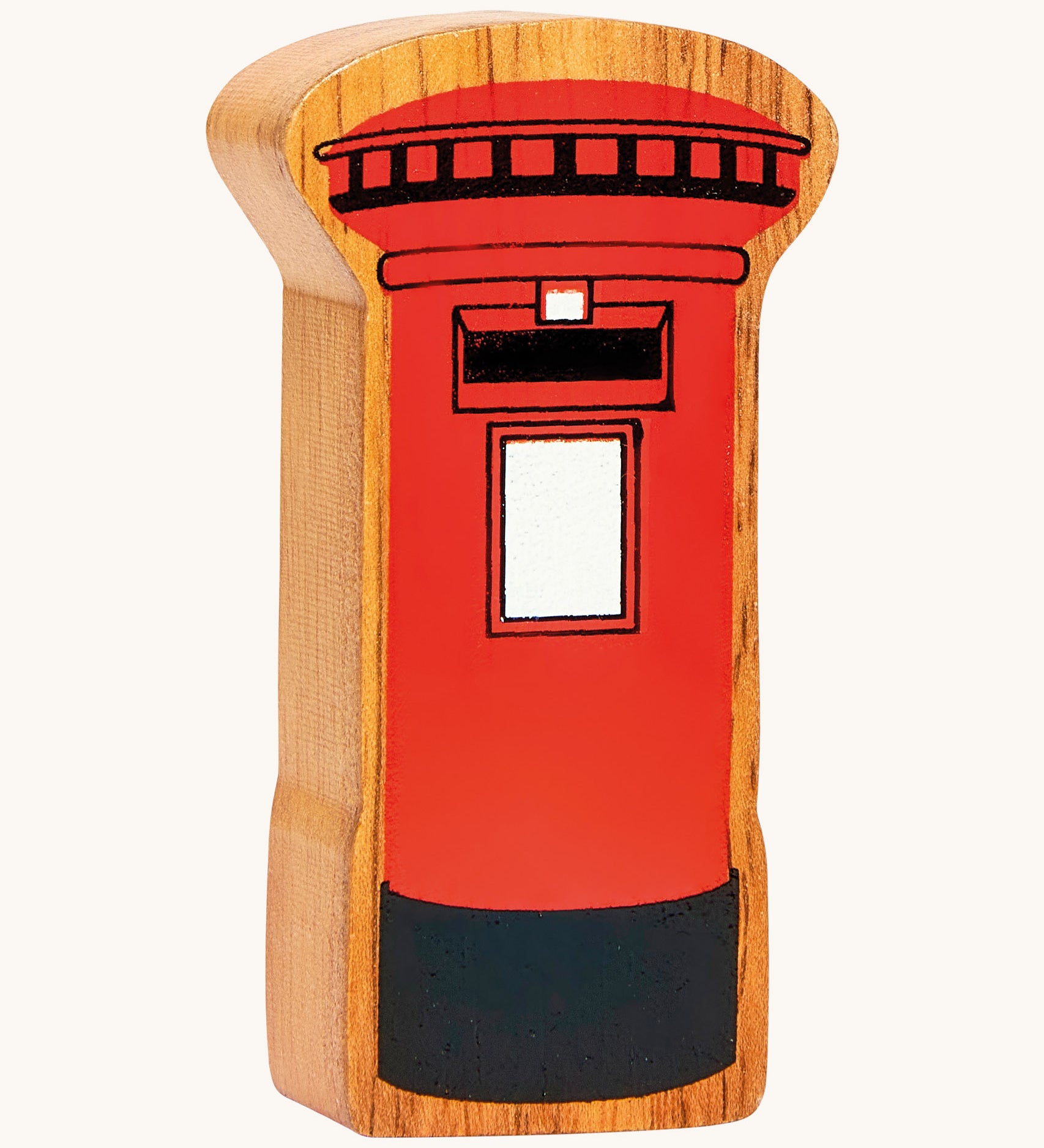 Chunky wooden Lanka Kade red post box figure available at Babipur.