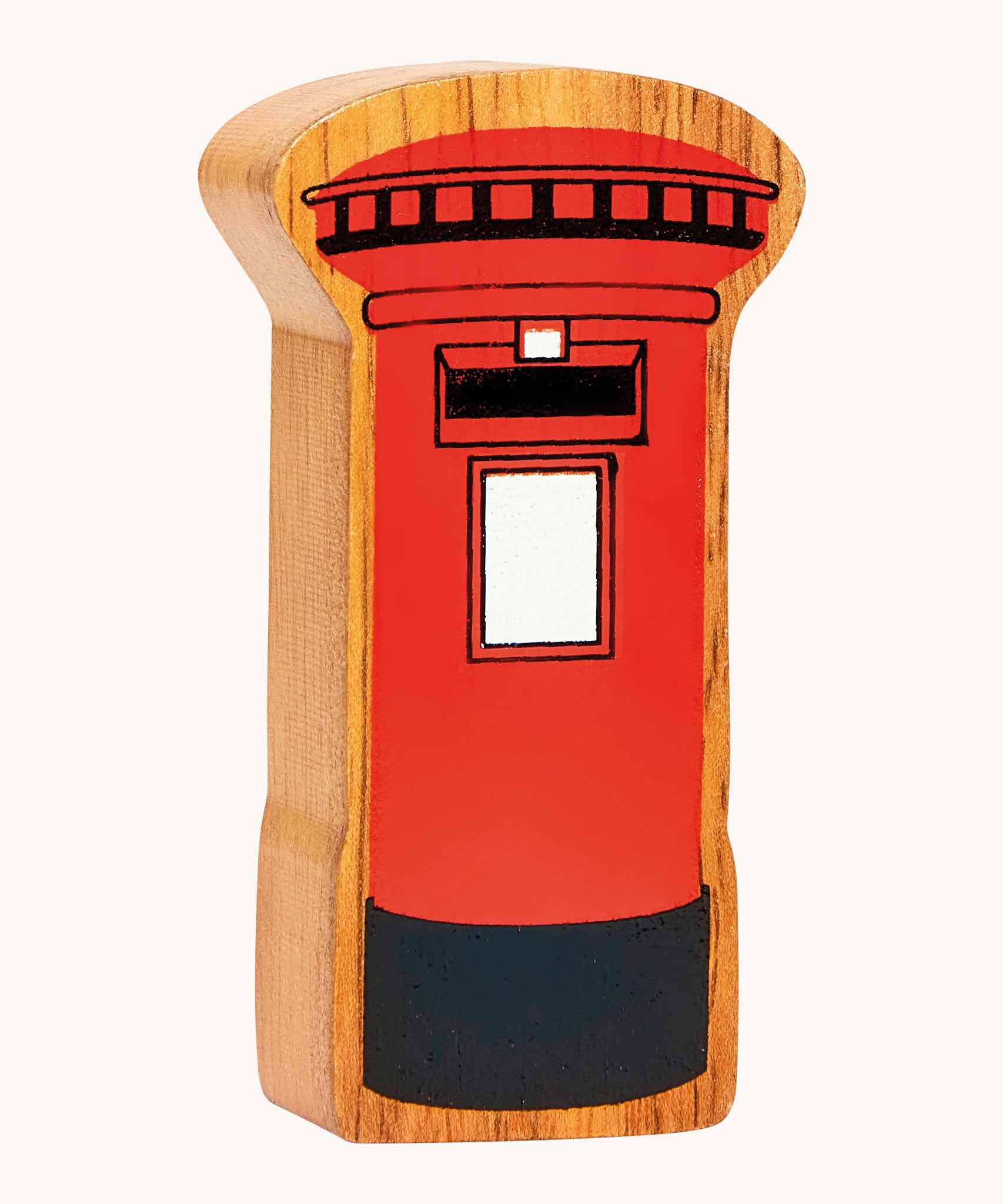 Chunky wooden Lanka Kade red post box figure available at Babipur.