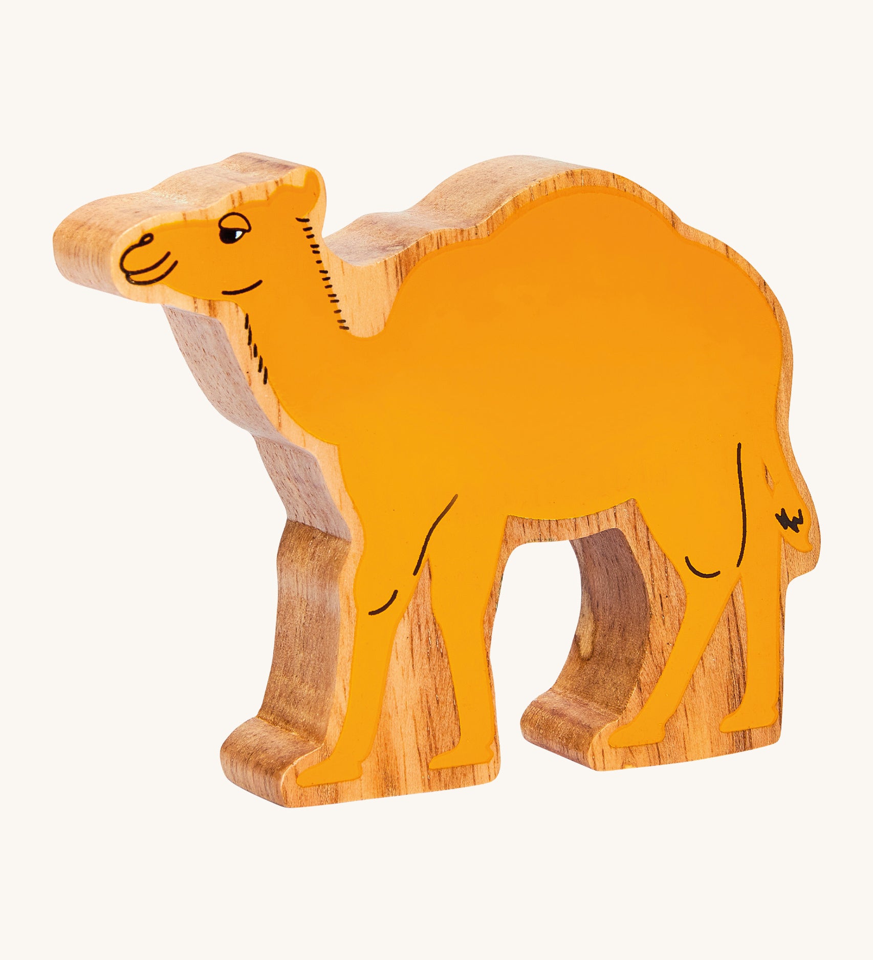 Lanka Kade yellow camel figure available at Babipur. A chunky wooden figure in a shape of a camel.