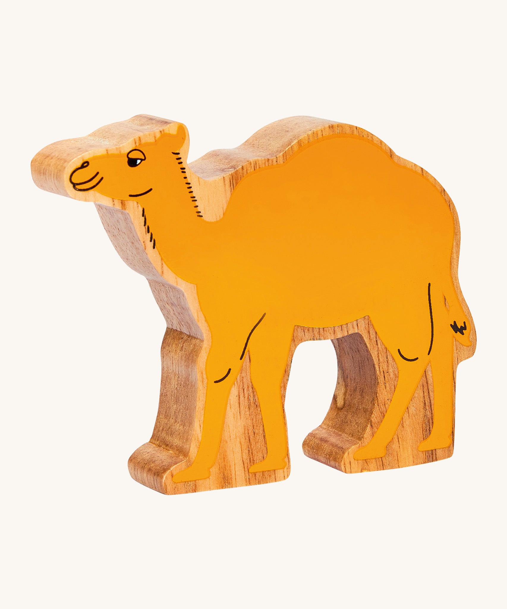 Lanka Kade yellow camel figure available at Babipur. A chunky wooden figure in a shape of a camel.