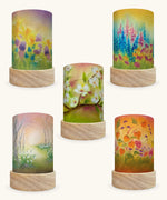Toverlux  pack of lantern shades with seasons artwork by baukje exler. 
