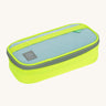 Lassig kids spacy school pencil case in neon yellow available at Babipur. A bright yellow and pastel blue spacious pencil case with a matching yellow strip . Features a zipped fastener in grey trim

