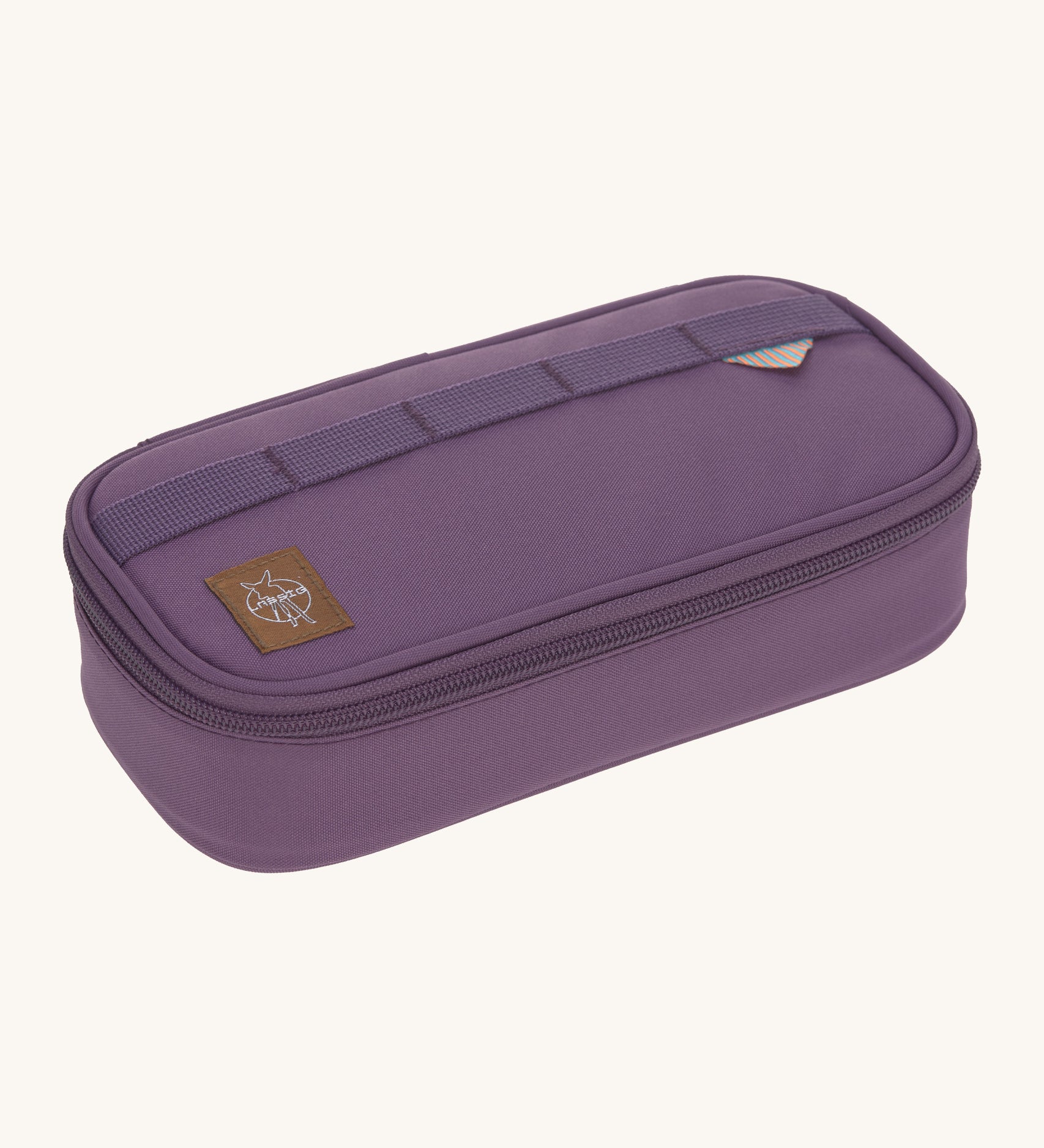 Lassig kids spacy school pencil case in purple available at Babipur. Features elastic loops on the front and a zip fastener.  