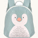 Lassig kids tiny backpack in penguin available at Babipur. A pale blue backpack with a cute playful penguin design on the front panel.