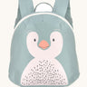 Lassig kids tiny backpack in penguin available at Babipur. A pale blue backpack with a cute playful penguin design on the front panel.