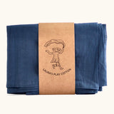 Lauras play cotton play cloth in dark blue, made from 100% organic cotton, 90cm square