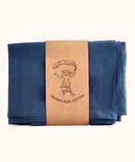 Lauras play cotton play cloth in dark blue, made from 100% organic cotton, 90cm square