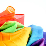 Laura's play cotton 100% organic cotton play cloth in rainbow colours