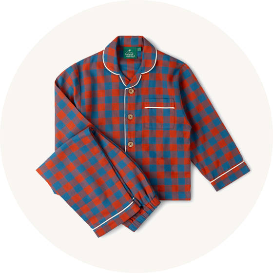 Little Green Radicals Organic Cotton traditional check pyjamas to represent Little Green Radicals nightwear at Babipur.