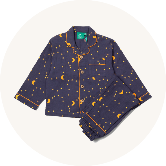 Little Green Radicals Classic Pyjamas - Dark Night to represent Little Green Radicals organic cotton nightwear at Babipur.