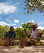 Congolese refugees creating beautiful handwoven baskets