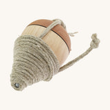 Mader natural profi throw wooden spinning top available at Babipur. This traditional spinning top is shaped like an acorn it comes with string and features a strong metal tip 