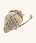 Mader natural profi throw wooden spinning top available at Babipur. This traditional spinning top is shaped like an acorn it comes with string and features a strong metal tip 