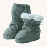 Mamalila cosy winter allrounder baby booties in the agave green colour available at Babipur. Features a thick white fleece inner liner