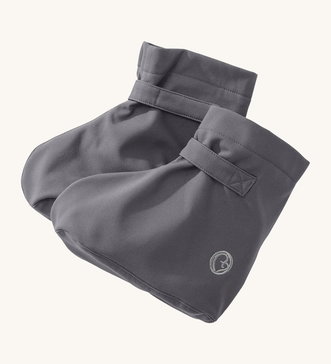Mamalila shelter rain booties in anthracite available at Babipur. A dark grey waterproof and windproof baby shoe with a velcro tab for a easy fit