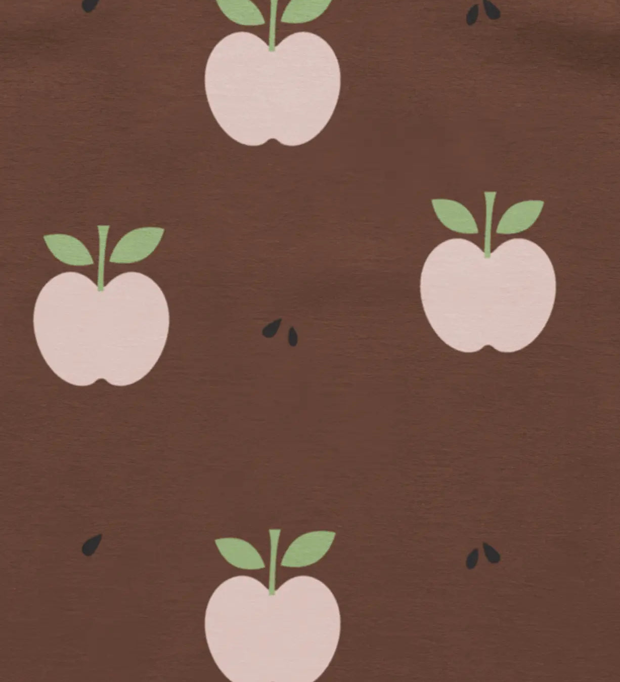 Maxmorra apple print in brown, made from organic cotton.
