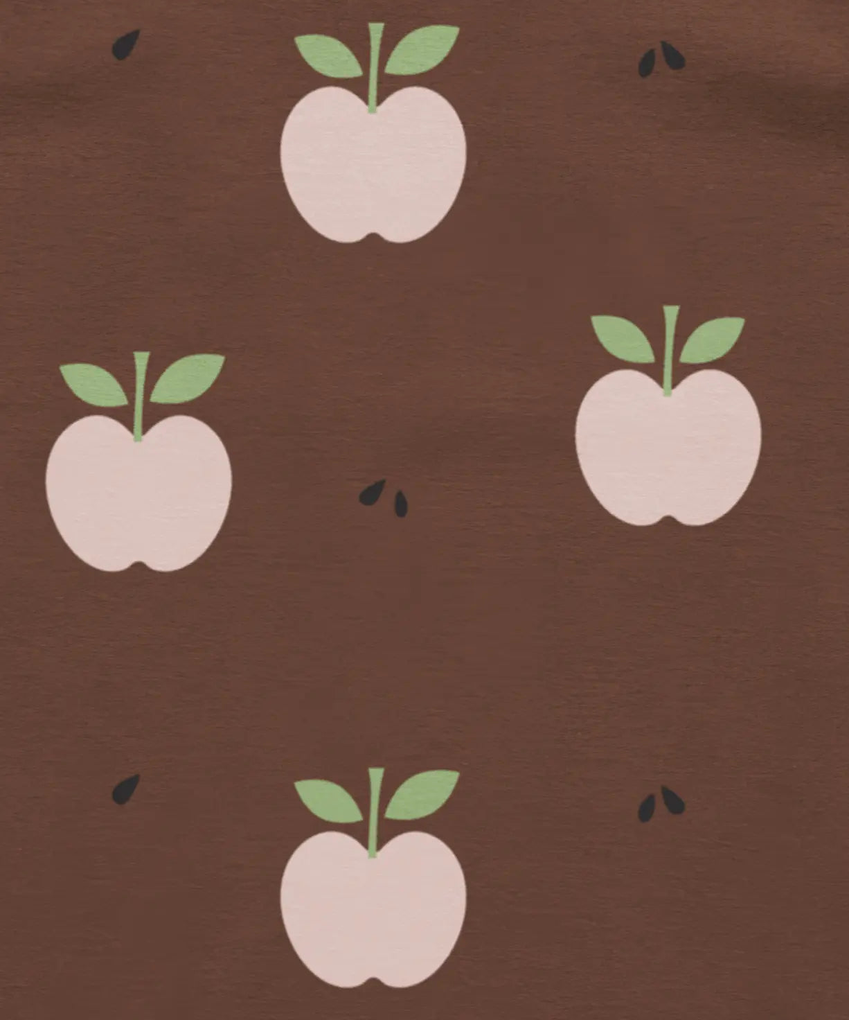 Maxmorra apple print in brown, made from organic cotton.