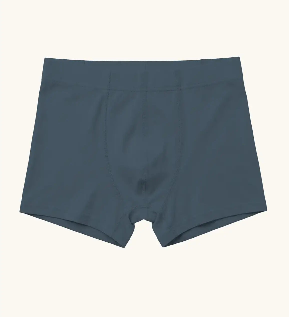 Maxomorra kids GOTS organic cotton boxer shorts in navy. Features an elasticated waist band