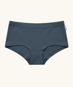 Maxomorra GOTS organic cotton women's brief hipster pants in navy with an elasticated waist band