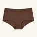 Maxomorra GOTS organic cotton women's brief hipster pants solid brown with an elasticated waist band