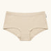 Maxomorra GOTS organic cotton women's brief hipster pants in a cream with an elasticated waist band