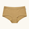 Maxomorra GOTS organic cotton women's brief hipster pants in mustard yellow with a elasticated waist band