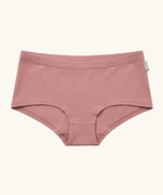 Maxomorra GOTS organic cotton women's brief hipster pants in solid pink with a elasticated waist band