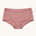 Maxomorra GOTS organic cotton women's brief hipster pants in solid pink with a elasticated waist band