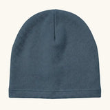 Maxomorra kids GOTS organic cotton jersey style hat in solid blue. 