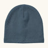 Maxomorra kids GOTS organic cotton jersey style hat in solid blue. 